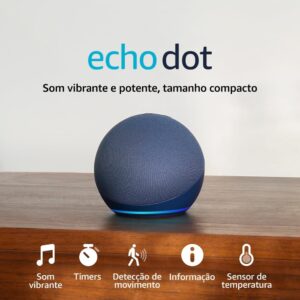 Echo Dot | Smart speaker com Alexa, som vibrante e potente, Wi-Fi e Bluetooth