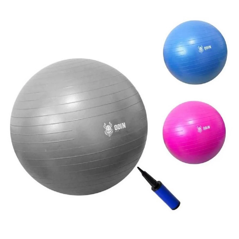 Bola de Ginástica Suíça Yoga Pilates 55cm com Tecnologia Anti-Estouro - Odin Fit