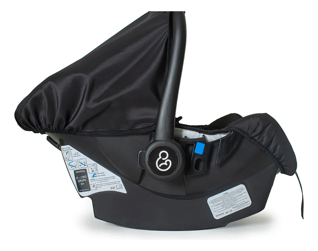 Carrinho de Bebê Passeio Alça Reversível Travel System Milano Preto Galzerano - Imagem 5