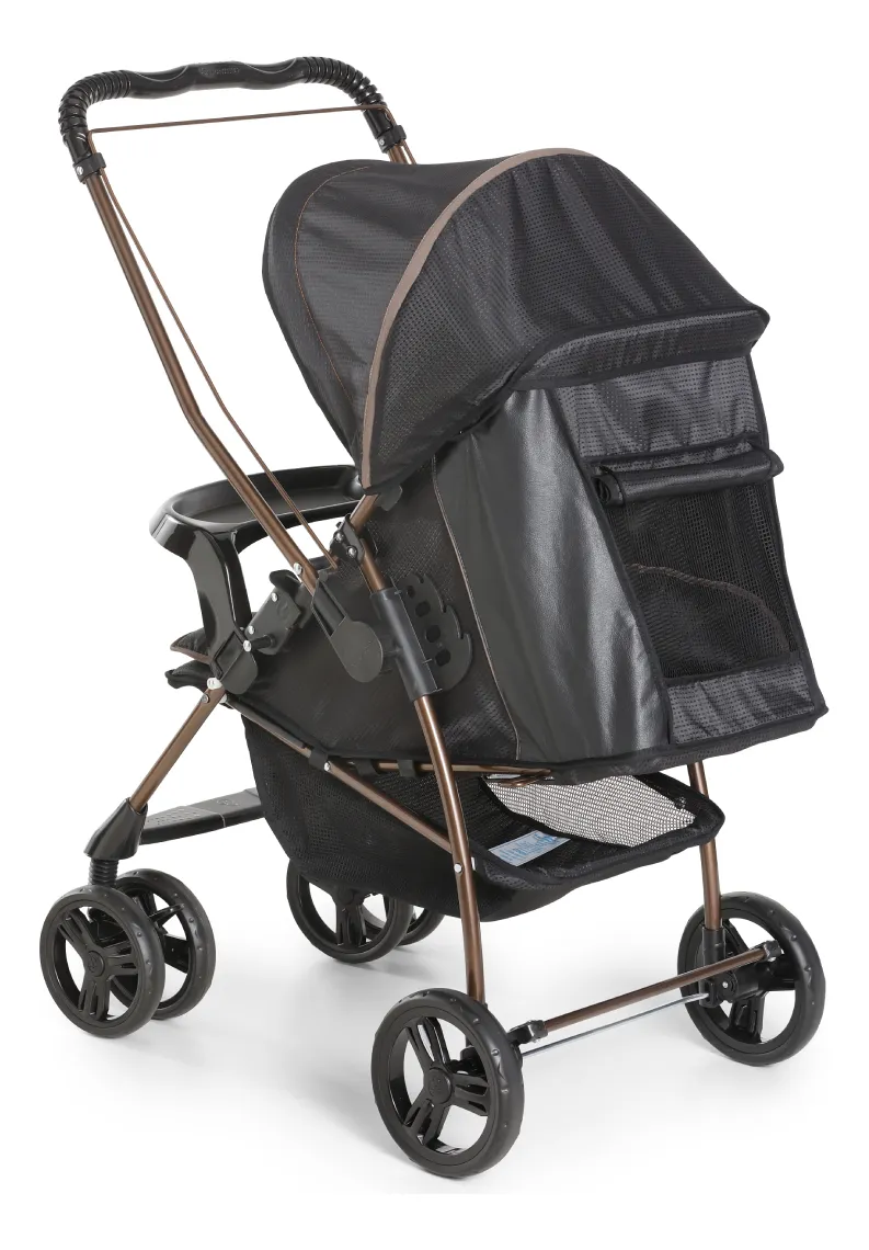 Carrinho de Bebê Passeio Alça Reversível Travel System Milano Preto Galzerano - Imagem 6