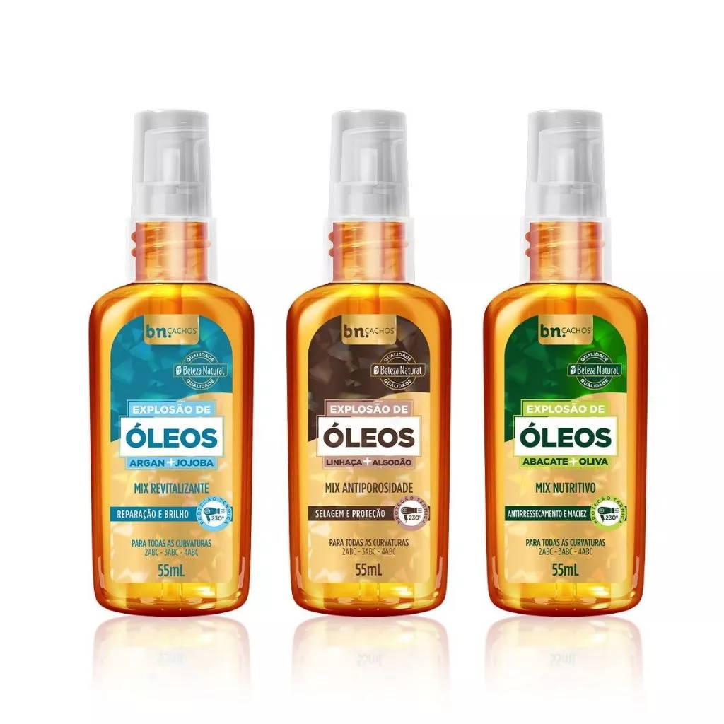 Óleo Capilar Finalizador Explosão de Óleos Beleza Natural 55ml bn.Cachos
