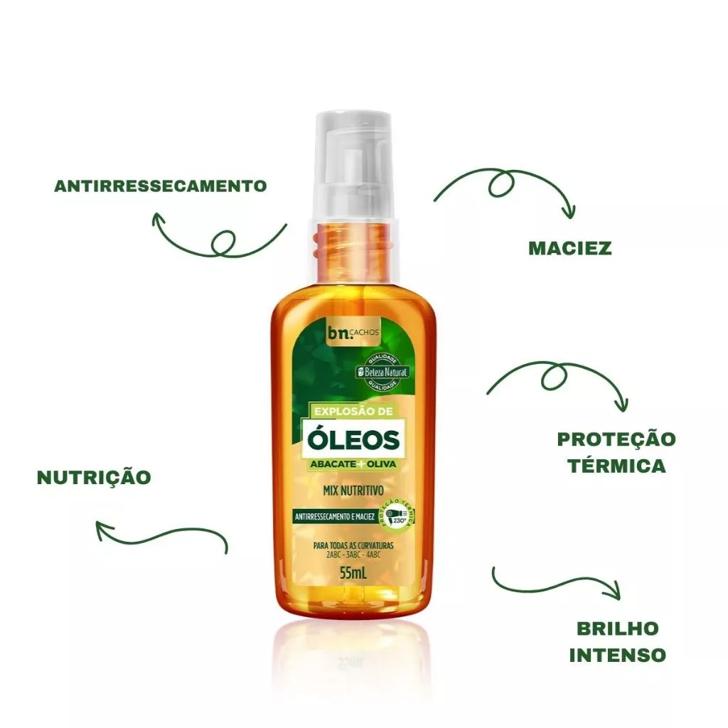 Óleo Capilar Finalizador Explosão de Óleos Beleza Natural 55ml bn.Cachos - Imagem 3